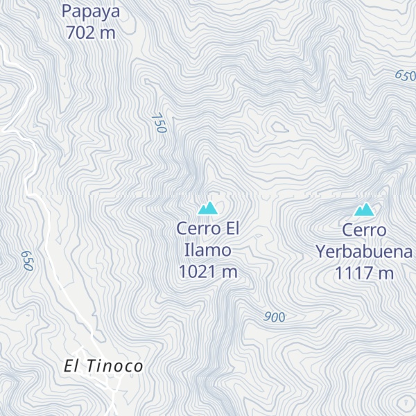 Map of Cerro El Ilamo