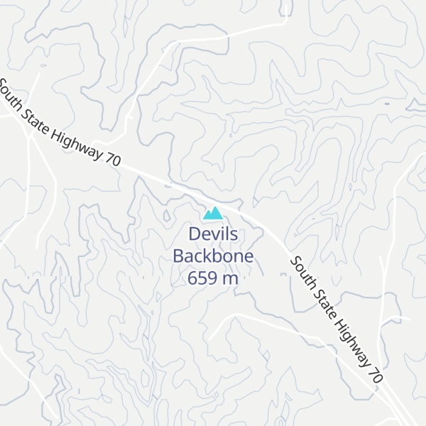 Map of Devils Backbone