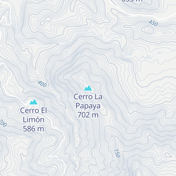 Map of Cerro La Papaya