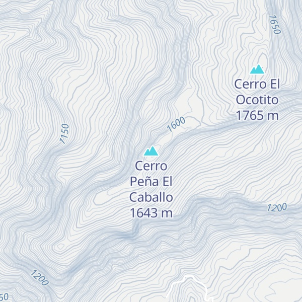Map of Cerro Peña El Caballo