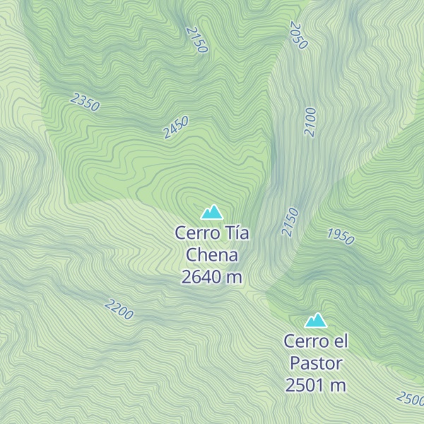 Map of Cerro Tía Chena