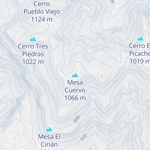 Map of Mesa Cuervo