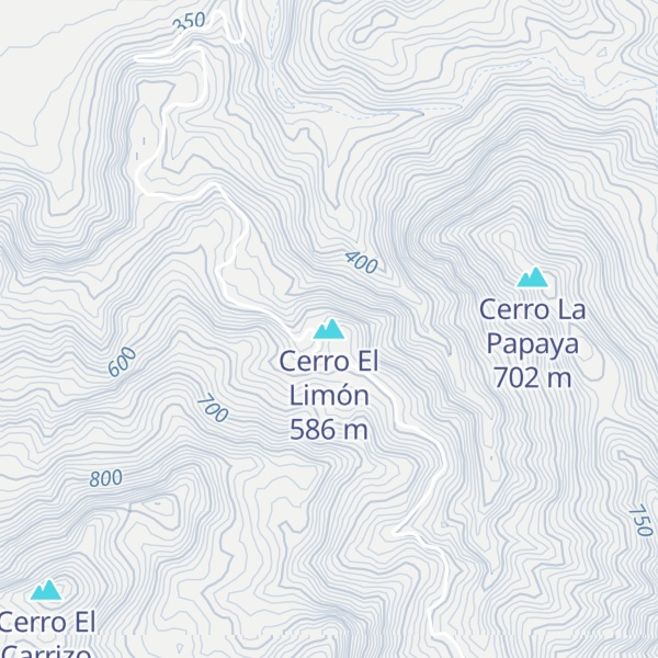 Map of Cerro El Limón