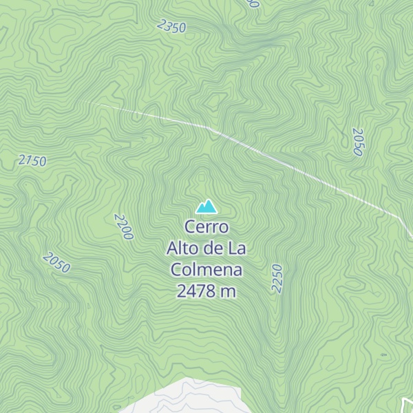 Map of Cerro Alto de La Colmena