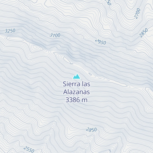 Map of Sierra las Alazanas