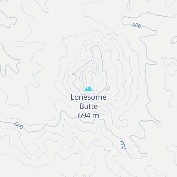 Map of Lonesome Butte