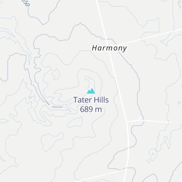 Map of Tater Hills