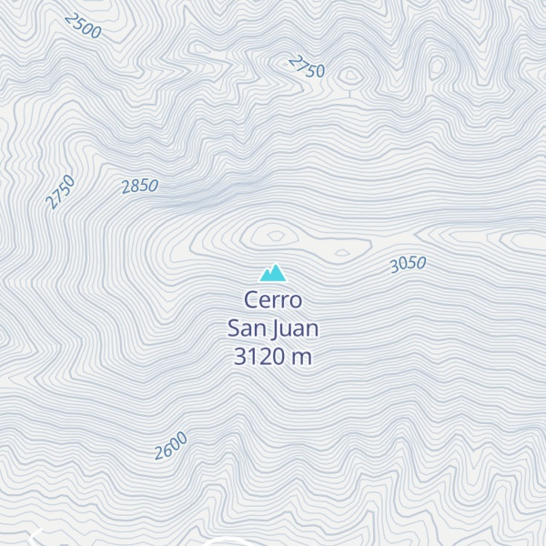 Map of Cerro San Juan