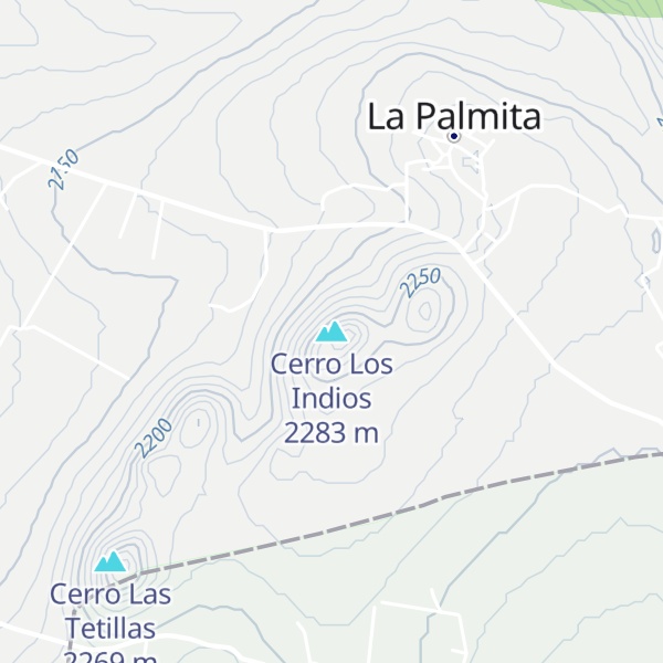 Map of Cerro Los Indios