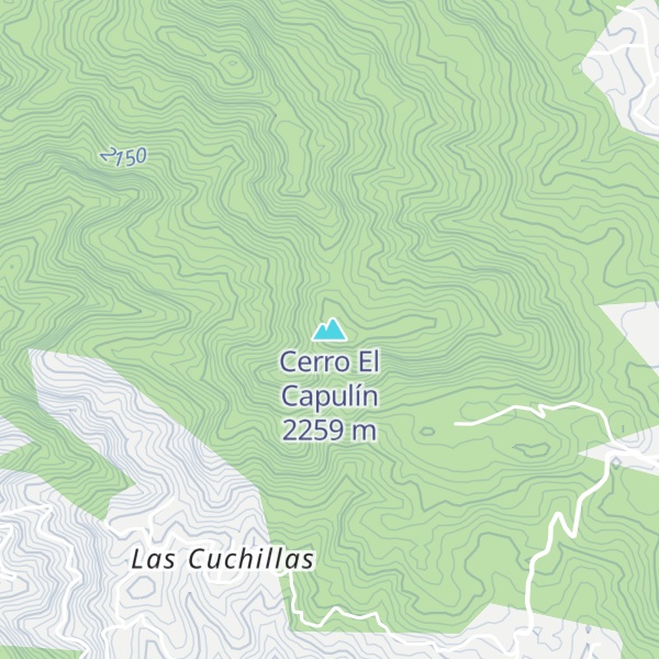 Map of Cerro El Capulín