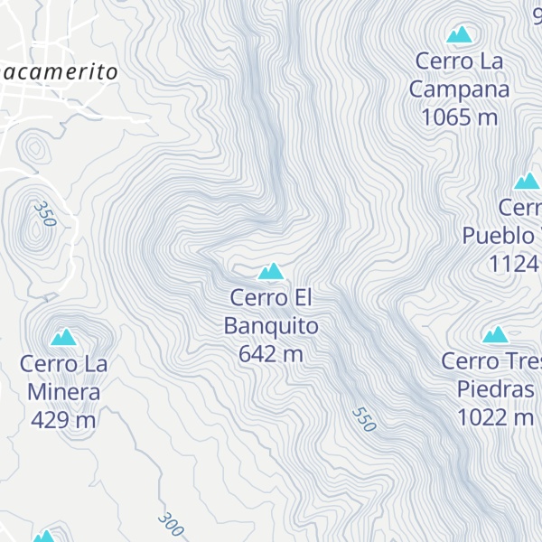 Map of Cerro El Banquito