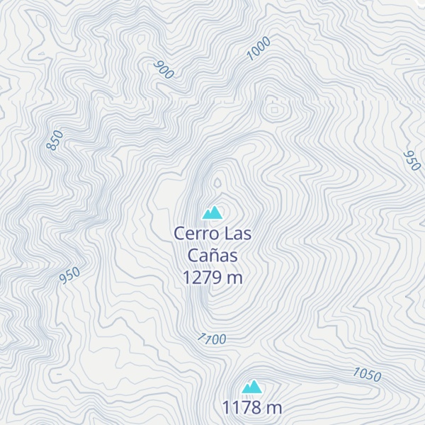 Map of Cerro Las Cañas
