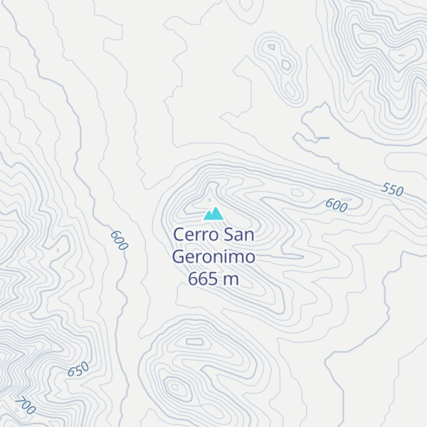 Map of Cerro San Geronimo