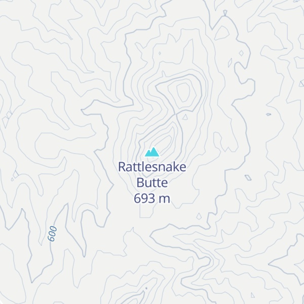Map of Rattlesnake Butte