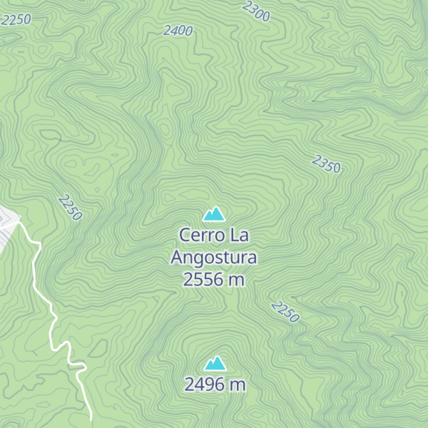 Map of Cerro La Angostura