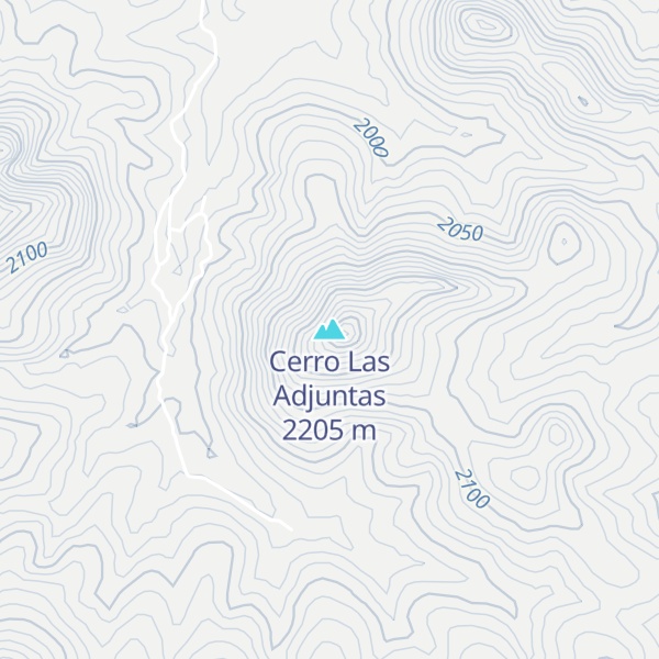 Map of Cerro Las Adjuntas