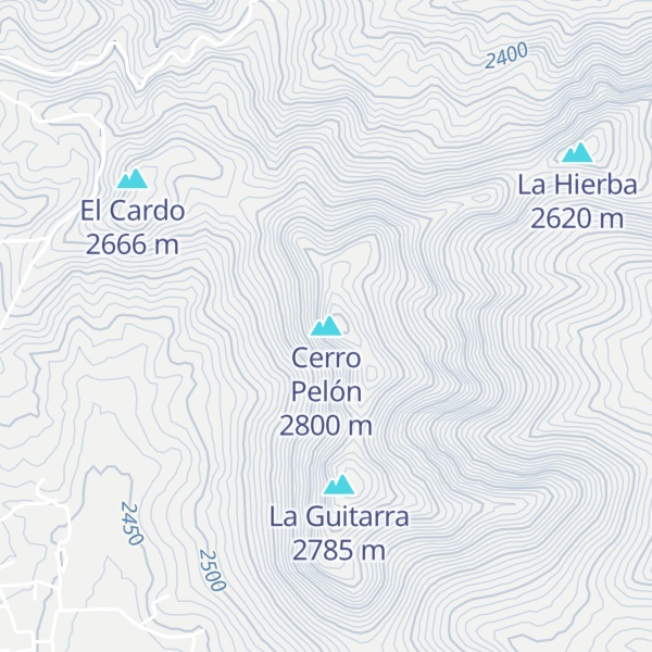 Map of Cerro Pelón