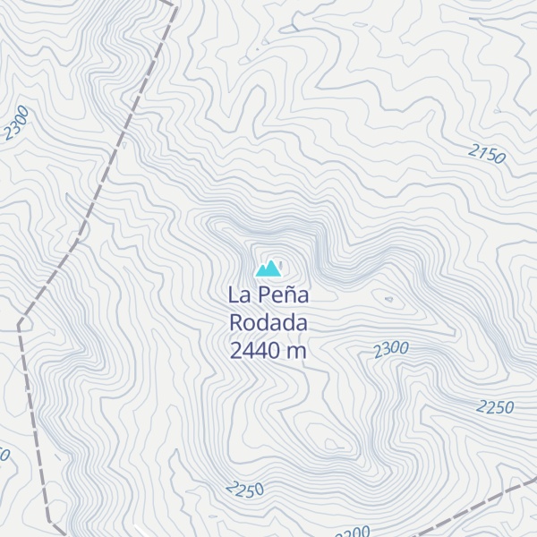 Map of La Peña Rodada
