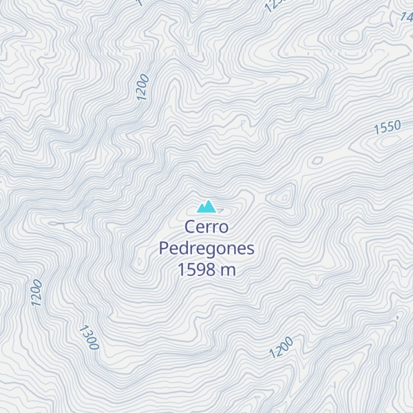 Map of Cerro Pedregones