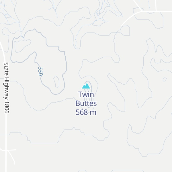 Map of Twin Buttes