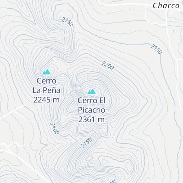 Map of Cerro El Picacho