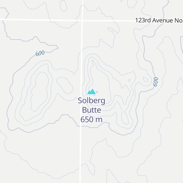 Map of Solberg Butte