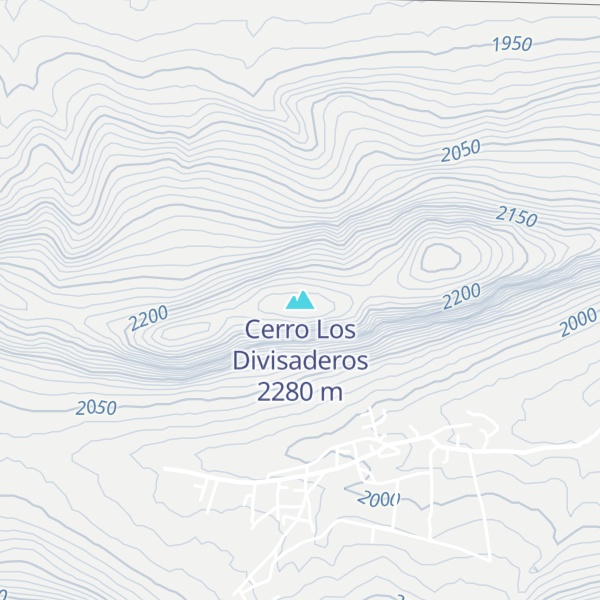 Map of Cerro Los Divisaderos