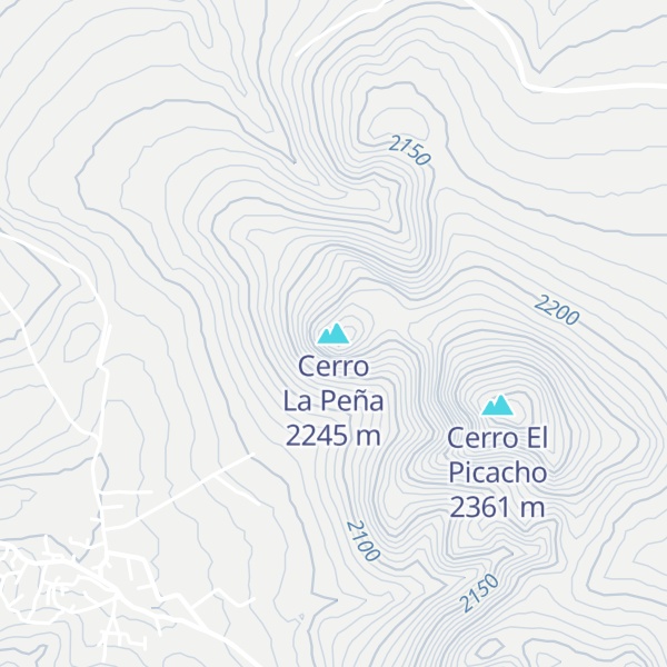 Map of Cerro La Peña