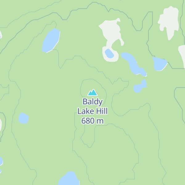 Map of Baldy Lake Hill