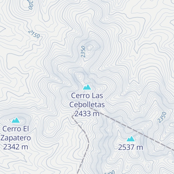 Map of Cerro Las Cebolletas