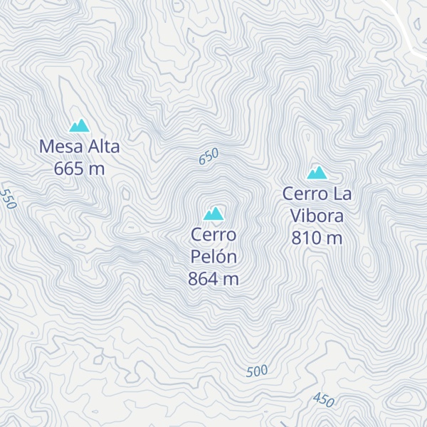 Map of Cerro Pelón