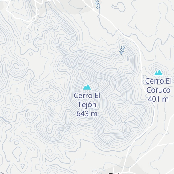 Map of Cerro El Tejón
