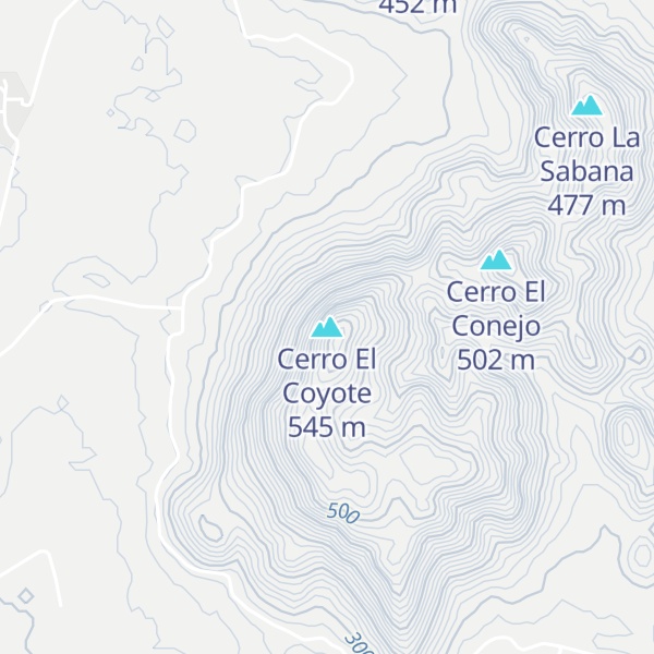 Map of Cerro El Coyote