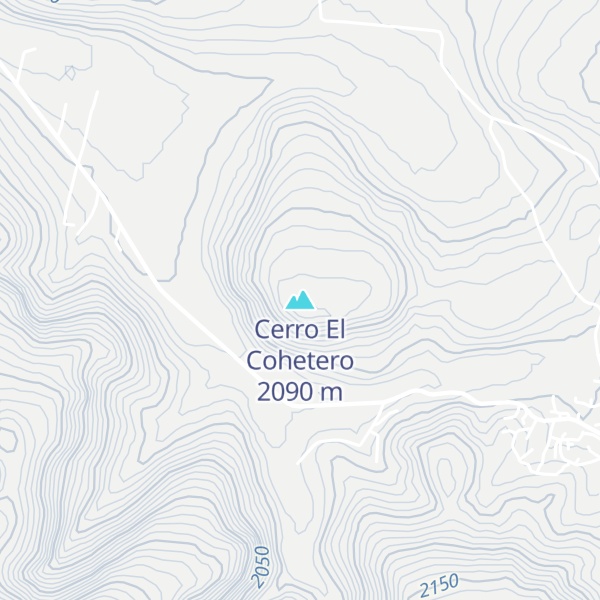 Map of Cerro El Cohetero