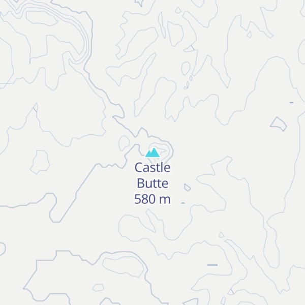 Map of Castle Butte
