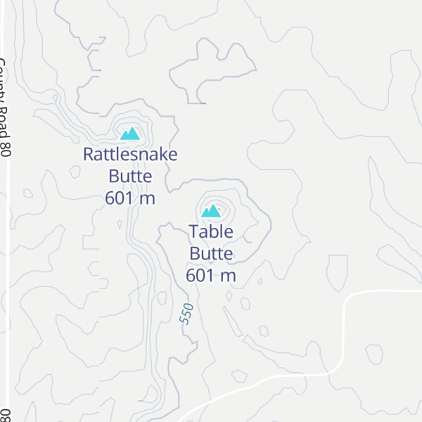 Map of Table Butte