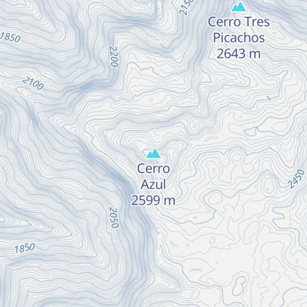 Map of Cerro Azul