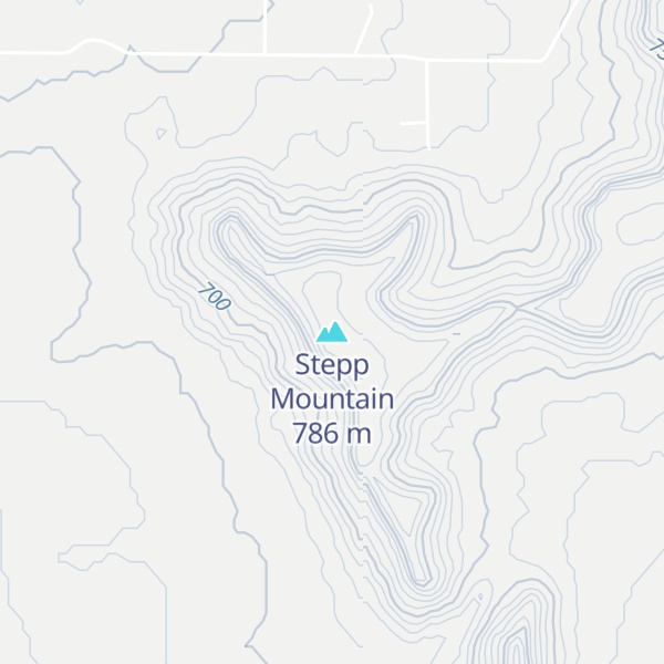 Map of Stepp Mountain