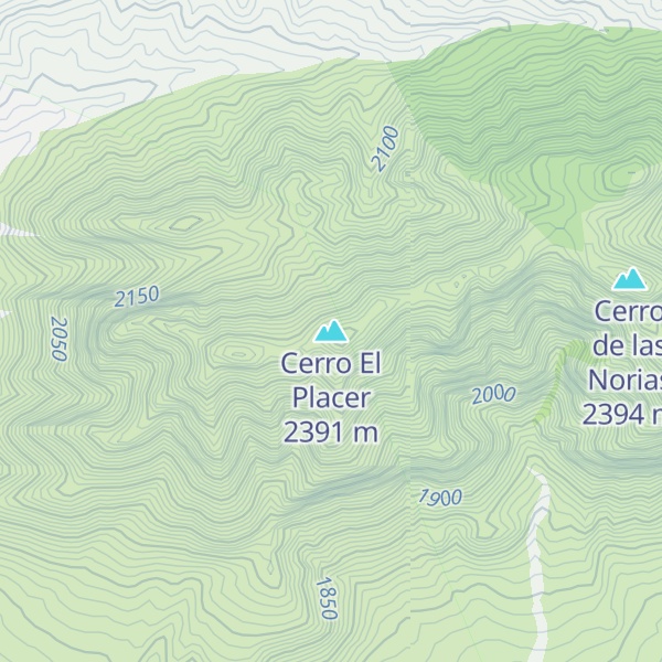 Map of Cerro El Placer