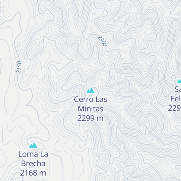 Map of Cerro Las Minitas