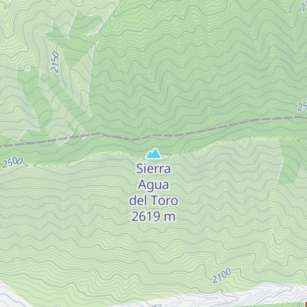 Map of Sierra Agua del Toro