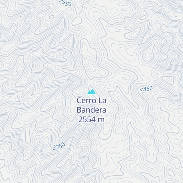 Map of Cerro La Bandera