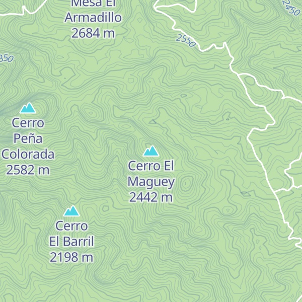 Map of Cerro El Maguey