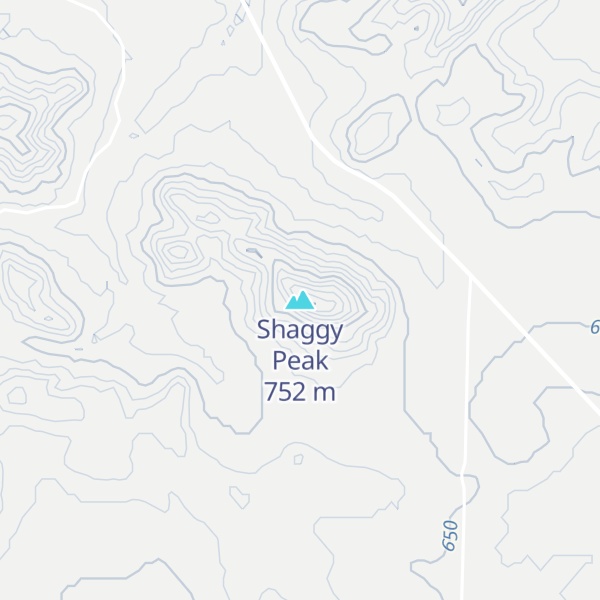 Map of Shaggy Peak