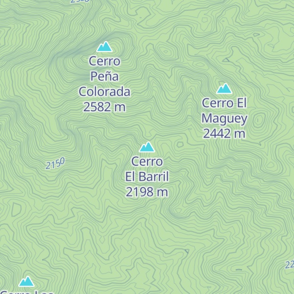 Map of Cerro El Barril
