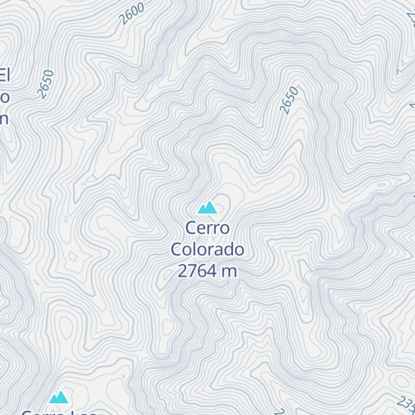 Map of Cerro Colorado