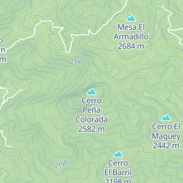 Map of Cerro Peña Colorada