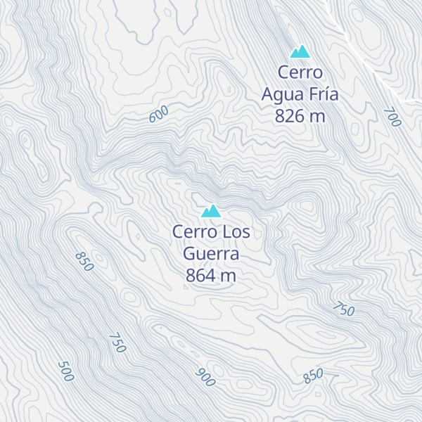 Map of Cerro Los Guerra