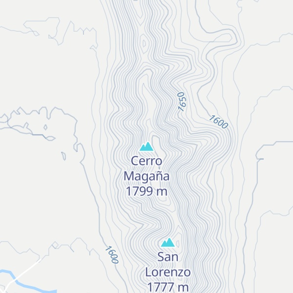 Map of Cerro Magaña