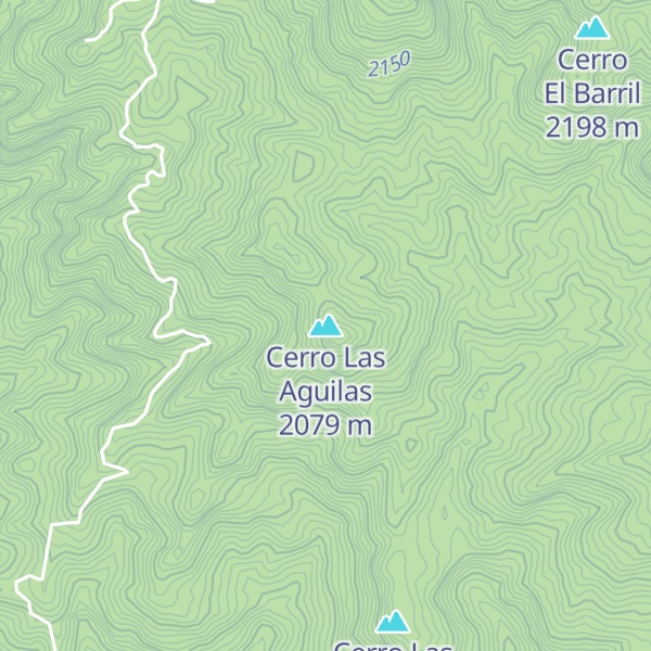 Map of Cerro Las Aguilas